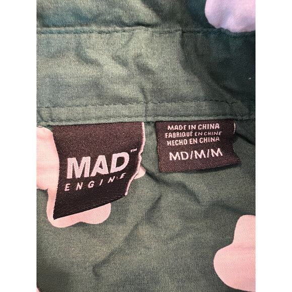 Mad Engine St. Patricks Clover button up 100% Cotton MED - Picture 3 of 7